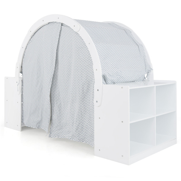 Versatile Kids Playhouse With totally 8 cubbies and 2 countertops