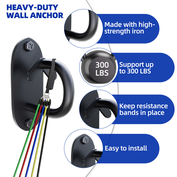 弹力阻力健身拳击开肩美背颈拉伸瑜伽训练专业拉力器套装-2