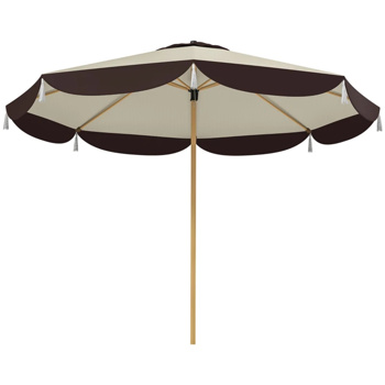 8.7 FT Elegance Patio Umbrella, UPF 50+ Outdoor Market Umbrella with 8 Ribs, Beige 