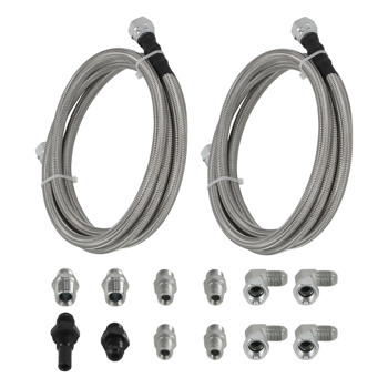 6AN 70\\" Braided Transmission Cooler Lines Kit For Ford AOD 4R100 OFK19-70-SS