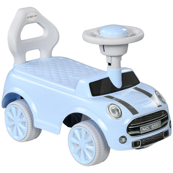 Light Blue toddler ride-on toy with Horn