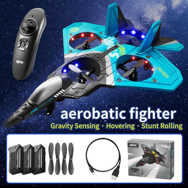 4DRC  Remote Control Plane 2.4Ghz Foam RC Airplanes Helicopter Quadcopter,Spinning Drone with Cool Light,Gifts for Kids Adults.Logistics is randomly sent by UPS/USPS/FEDEX/Amazon Logistics.