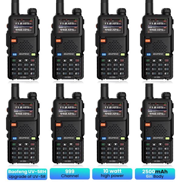宝峰 Baofeng UV-5RH 10w 彩屏大功率双频对讲机 黑色 9个装 -2