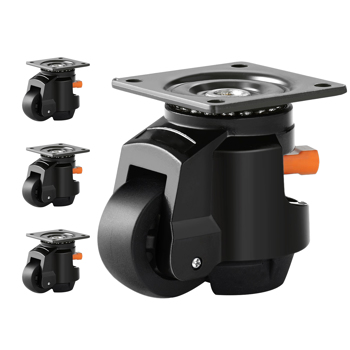  Handle Design, 360 Degree Swivel Caster Wheels, Adjustable Casters with Feet for Workbench, <b style=\\'color:red\\'>Machine</b>