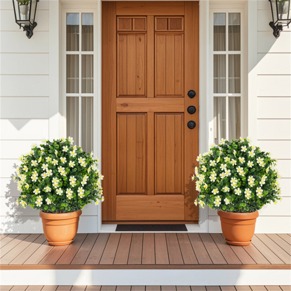 2包逼真的人造盆栽植物-白色   （amazon shipping-发货，WALMART禁止销售）-8