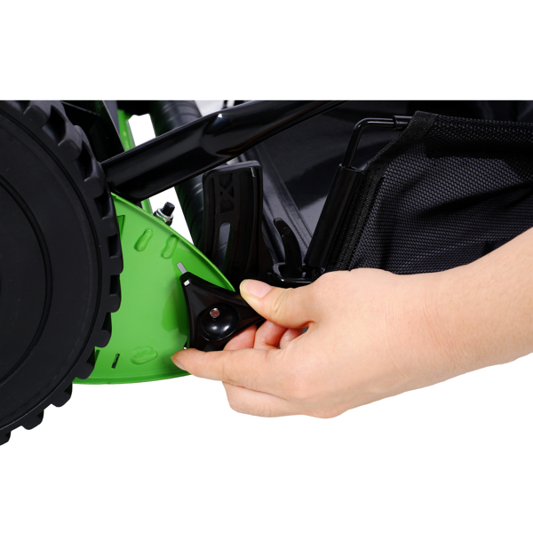 14-Inch 5-Blade Push Reel Lawn Mower with Grass Catcher, GREEN COLOR 