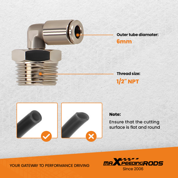 4X空气悬架弹簧袋Fit For Heavy Duty 1/2"NPT 3/8"-16UNC-6