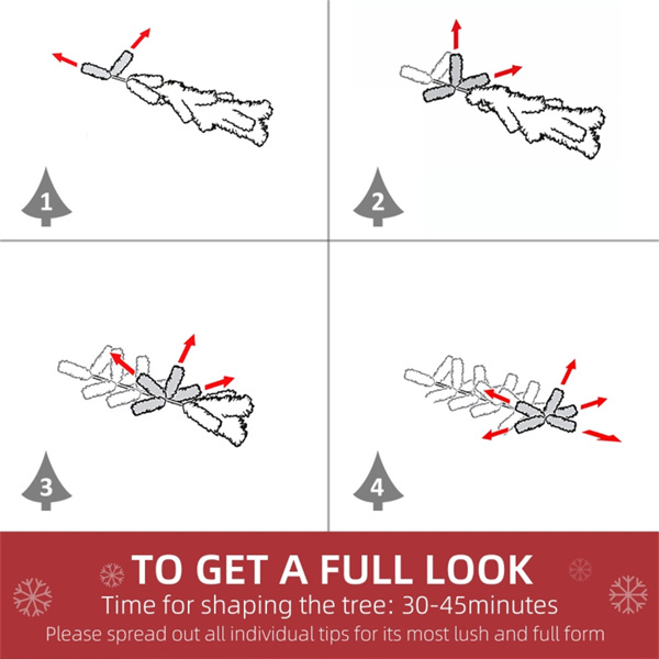 6ft 圣诞树（周末不发货）（ Amazon Shipping）（WalMart禁售）-5