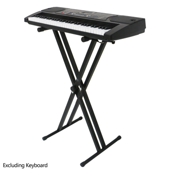 【Replace 57435105】Dual-tube X-Shape Keyboard Stand Black