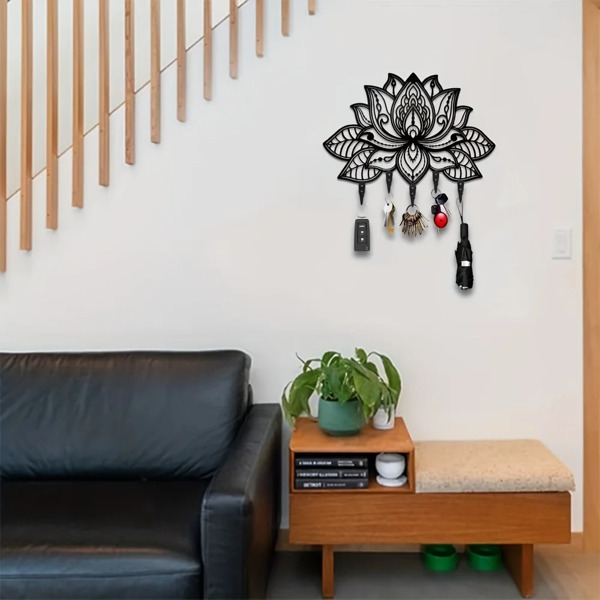 1pc当代金属壁挂式挂架：一个时尚的实用钩子。作为别致的装饰外套和收纳挂钩的理想选择，它提升了家庭和卧室墙壁装饰的风格，同时提供实用的收纳（TikTok、temu下自提）-8