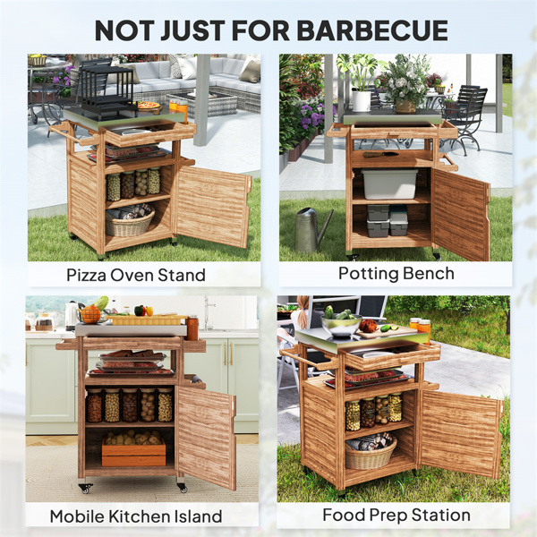 户外酒吧推车烧烤桌 （ Amazon Shipping）（WalMart禁售）（周末不发货）-7