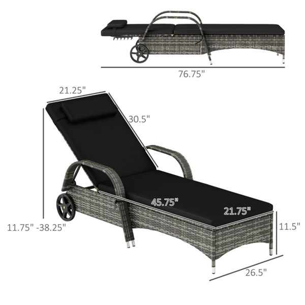 折叠式躺椅 /沙滩椅（周末不发货）（ Amazon Shipping）（WalMart禁售）-7