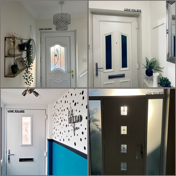 以“爱你，再见”为主题的现代金属墙面艺术，是婚礼装饰和室内艺术复制的理想选择。完美的装饰你的夫妻的空间，它也使一个极好的情人节礼物（TikTok、temu下自提）-1