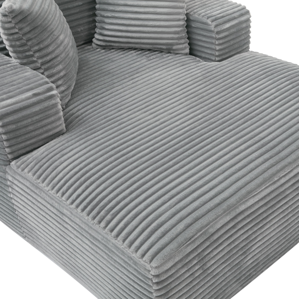 全压缩躺椅沙发床 48.8 英寸软垫沙发床，带可拆卸枕头，现代卧铺沙发，适用于客厅和卧室，灰色-20