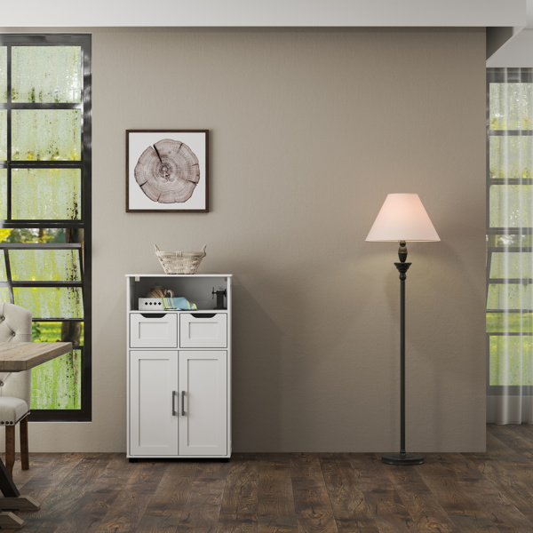 农舍储物柜，多功能双门储物柜，带可调节搁板 - 非常适合客厅和餐厅-16