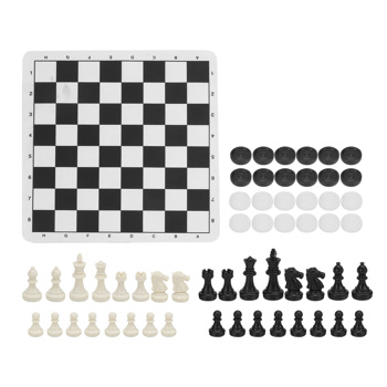 Chess Games Toy 2 In1 International Chess Draughts Set Portable Travel Intelligent Toy