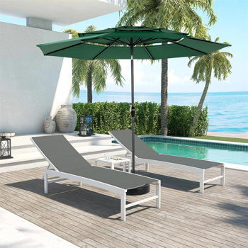 Outdoor Umbrella-Blue White ( Amazon Shipping)（Prohibited by WalMart）