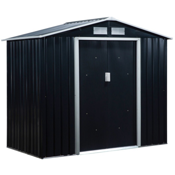 钢制仓库花园工具房7'x 4'白色-AS （ Amazon Shipping）（WalMart禁售）（周末不发货）