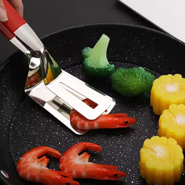 家用防烫面包食物加厚商用夹菜 牛排夹红胶-3