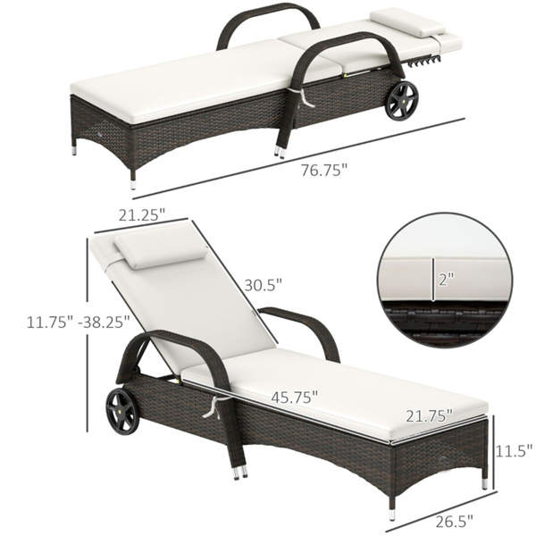 折叠式躺椅 /沙滩椅（周末不发货）（ Amazon Shipping）（WalMart禁售）-3