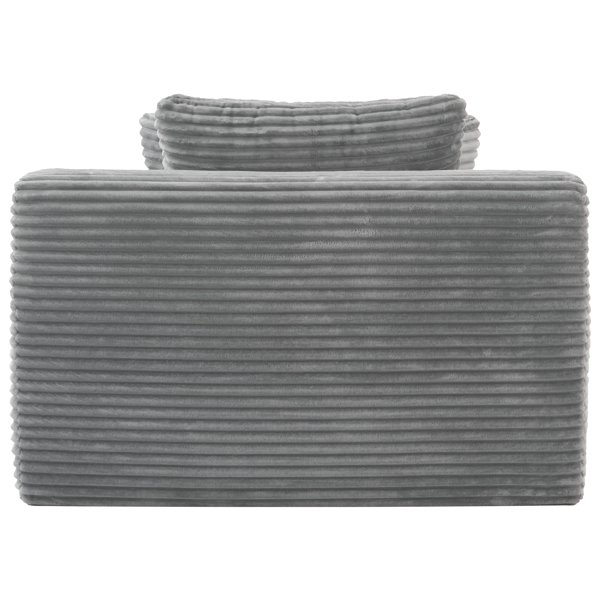 全压缩躺椅沙发床 48.8 英寸软垫沙发床，带可拆卸枕头，现代卧铺沙发，适用于客厅和卧室，灰色-13