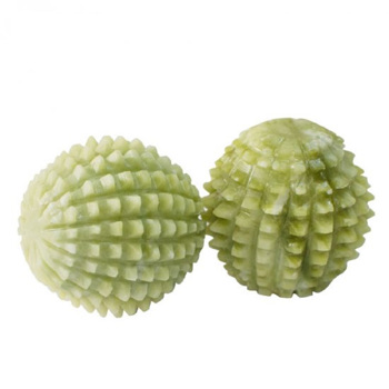 2 Pcs Natural jade hand Massage ball healthy physiotherapy personal care Chinese medicine rehabilitation therapy tool