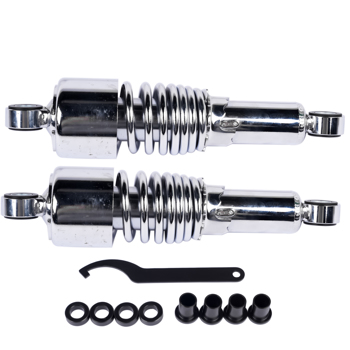 弹簧减震 Chrome 10.5" Rear Shocks Absorbers Lowering For Harley Road King Tour Glide FLT Dyna 1991-2016 Sportster 1988-2003 2004-2015