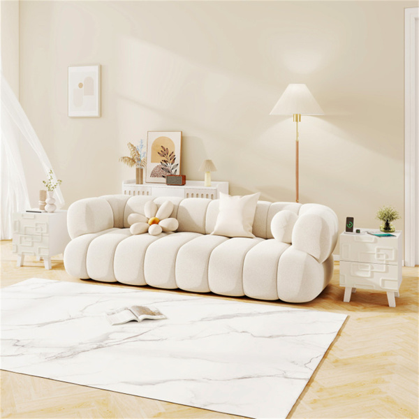 白色现代床头柜，带抽屉（amazon shipping-发货，WALMART禁止销售）-5