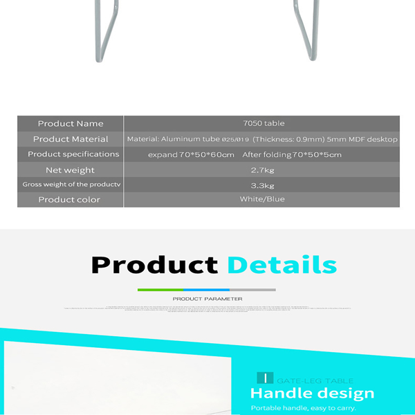 铝合金折叠桌户外摆摊宣传桌烧烤餐家用便携吃饭桌-9