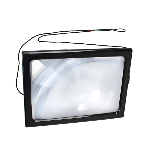 懒人支架式超薄led灯放大镜塑料材质A4纸阅读扩大镜-10