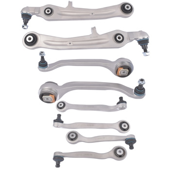 控制臂 For 04-19 Bentley Gt Gtc & Flying Spur Upper & Lower Suspension Control Arms Set 3W0407510 3W0407509  3W0407505  3W0407506