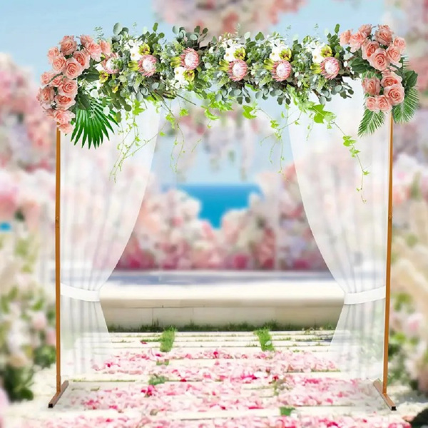 婚庆铁艺拱门布置道具外贸跨境货源生日派对布置支架婚礼花架-2