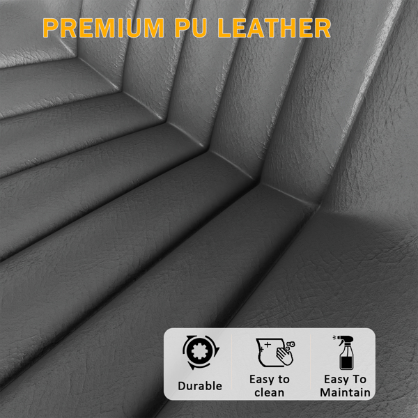 餐椅，现代厨房椅，北欧仿皮高背椅，适用于客厅厨房-4