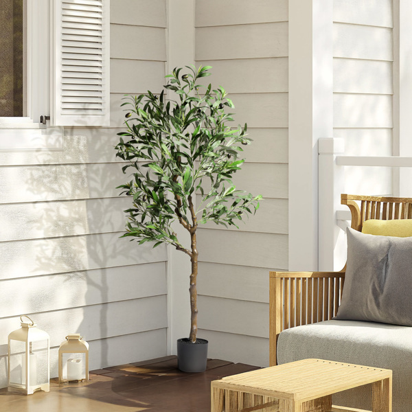 120cm 橄榄树 550叶片 22果 PVC 绢布 仿真树-1