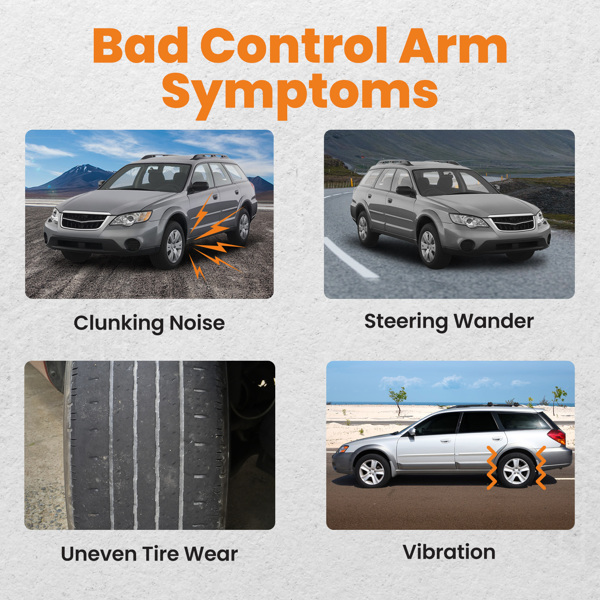 2x 前下控制臂带球头适用于 Subaru Legacy Outback 2005-2008 2009-3