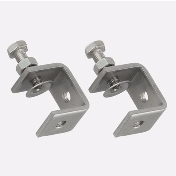 304不锈钢老虎夹U型C型夹卡扣钢结构钢管方管方形固定夹卡箍抱箍（8个）-8