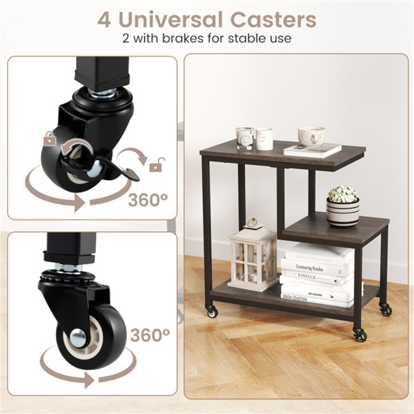 3层灰色边桌带轮子（WALMART禁止销售）周末不发货-6