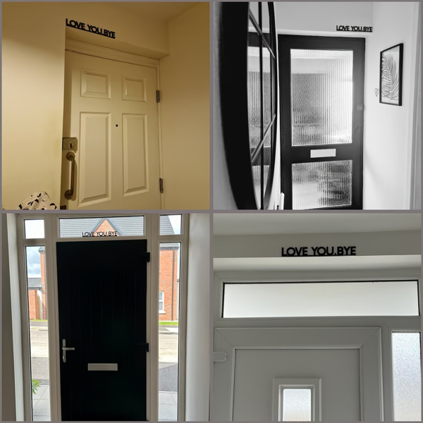 以“爱你，再见”为主题的现代金属墙面艺术，是婚礼装饰和室内艺术复制的理想选择。完美的装饰你的夫妻的空间，它也使一个极好的情人节礼物（TikTok、temu下自提）-2