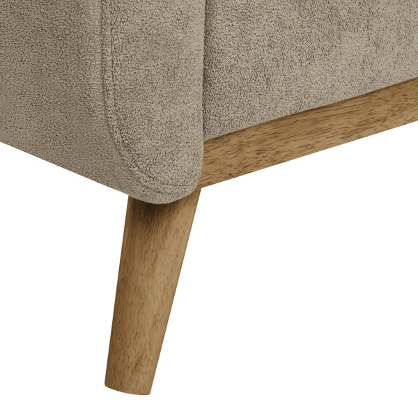 67.7英寸宽中世纪现代风格软垫簇绒双人沙发，带木质腿-3