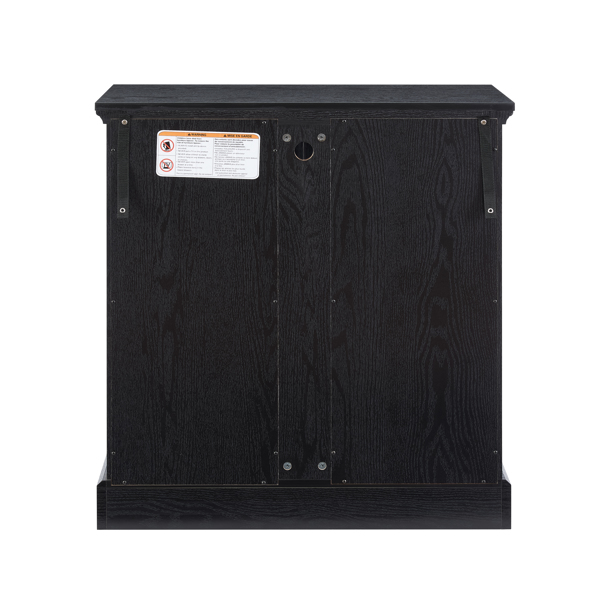 LED 古玩展示柜，带可调节搁板的古董展示柜，复古设计优质展示柜，带格子门，优雅书柜和储物柜，适用于家居装饰和组织 黑色-3