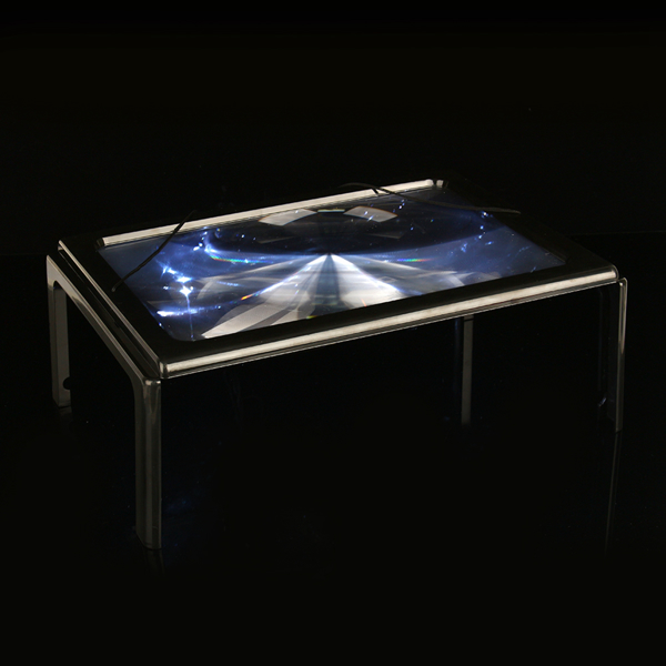 懒人支架式超薄led灯放大镜塑料材质A4纸阅读扩大镜-6