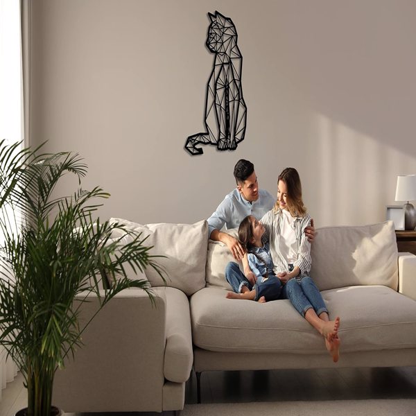 1PC手工动物金属墙面艺术，乡村铁艺内外装饰，异想天开的剪影设计，客厅、卧室、走廊，经久耐用的家居装饰（TikTok、temu下自提）-1