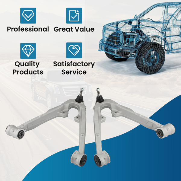  铝制前下控制臂球头 适用于 Silverado Sierra 1500  2014-2017 年-4