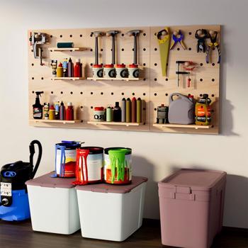 Xiaohongshu Sensation! Utility Shelves wood 3 Piece Art Deco Wooden Pegboard Set for Wedding Season 40 x 60CM , More Sizes, Ideal for Office ,Wedding Decor