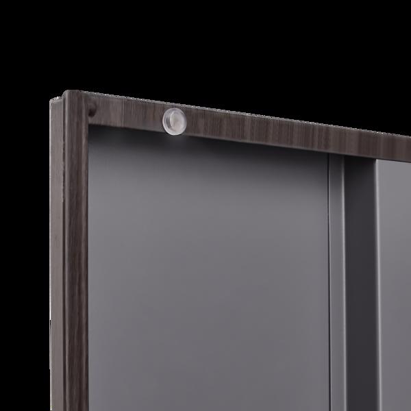 带锁门和可调节搁板的金属储物柜，折叠文件储物柜，适用于家庭办公室、学校、车库的折叠储物柜，黑色-6