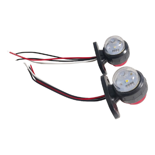 (4pcs) 小双面信号灯12V--24V货车边灯卡车边灯 白+红-4