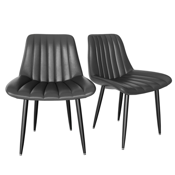 餐椅，现代厨房椅，北欧仿皮高背椅，适用于客厅厨房-1