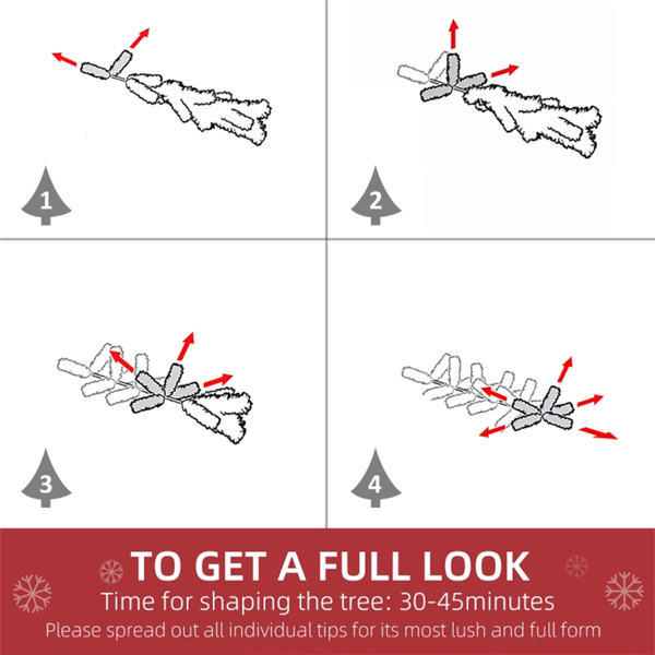 6ft 圣诞树（周末不发货）（ Amazon Shipping）（WalMart禁售）-5