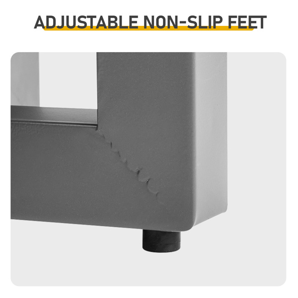 46*46*41.5cm 圆桌  灰色 十字脚 庭院铁边桌-3