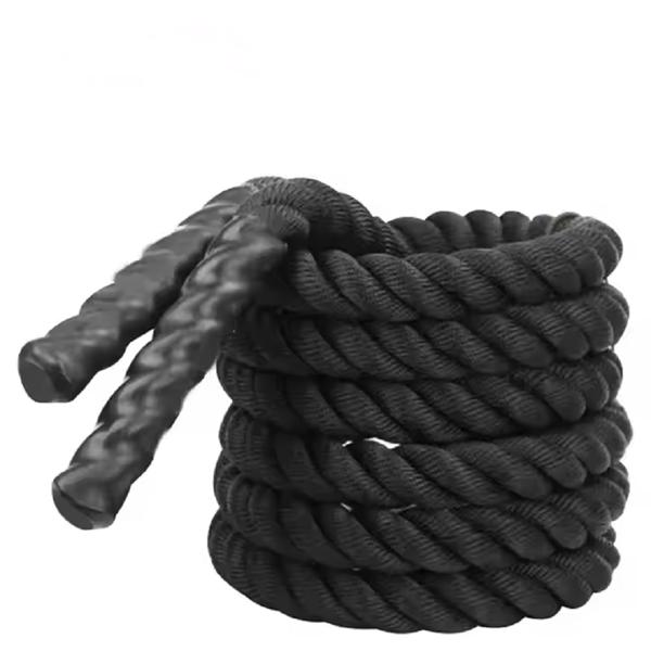 健身战斗负重攀爬甩绳战绳 全黑色 25mm*2.8m-5